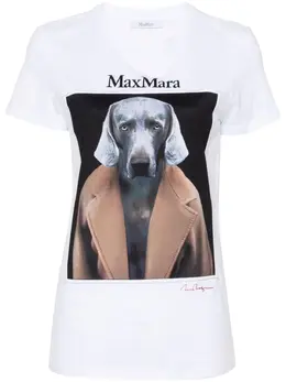 Max Mara: Футболка с принтом 