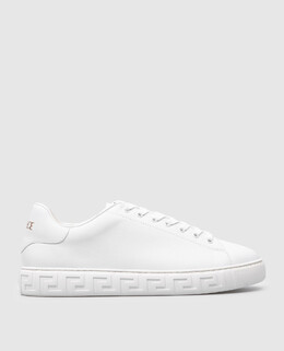 Versace: Белые кеды  Greca