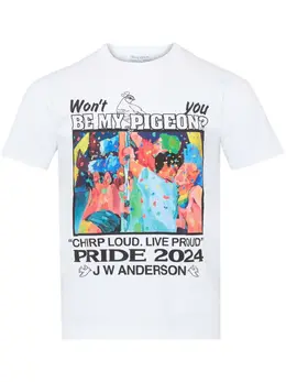 JW Anderson: Футболка с принтом 