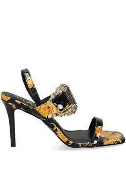 Versace Jeans Couture: Чёрные сандалии 
