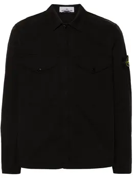 Stone Island: Чёрная рубашка  Compass