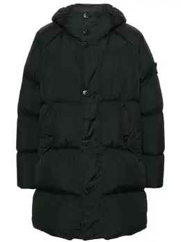 Stone Island: Пальто  Compass с капюшоном