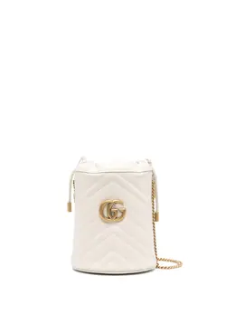 Gucci: Белая сумка  GG Marmont