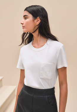 HERMES: Белая футболка 