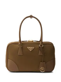 Prada: Коричневая сумка-шоппер 