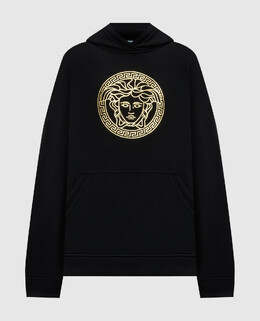 Versace: Чёрная толстовка  Medusa