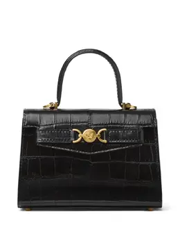 Versace: Чёрная сумка-шоппер  Medusa