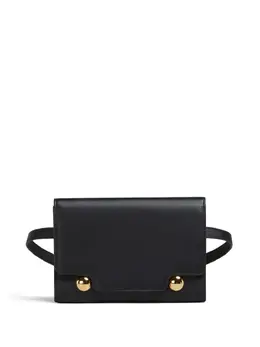 Marni: Чёрная поясная сумка 