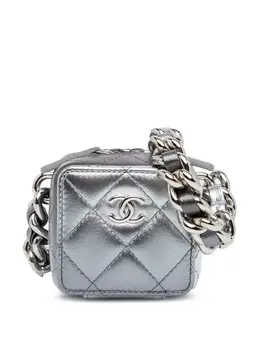 CHANEL Pre-Owned: Серебристая сумка через плечо 