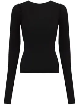 MM6 Maison Margiela: Двухцветный топ 