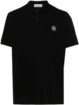 Stone Island: Чёрное поло  Compass