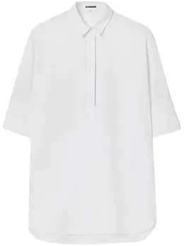 Jil Sander: Рубашка с рукавами-фонариками 