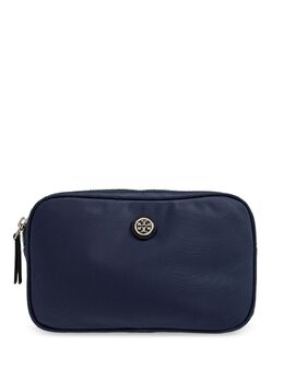 Tory Burch: Голубая поясная сумка  Virginia