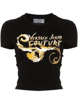 Versace Jeans Couture: Чёрная футболка 
