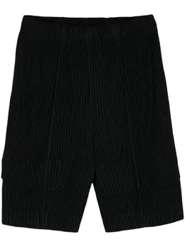 Homme Plissé Issey Miyake: Чёрные шорты 
