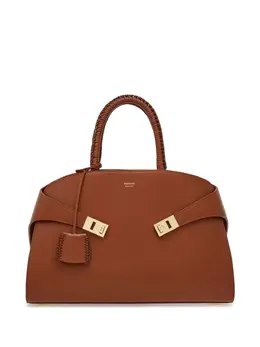 Ferragamo: Коричневая сумка-шоппер 