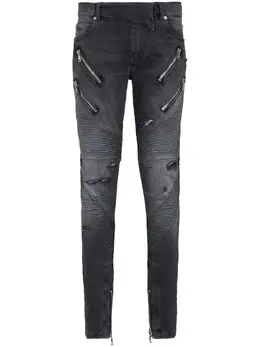 Balmain: Рваные джинсы 