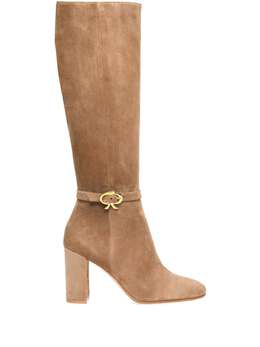 Gianvito Rossi: Бежевые ботинки  Ribbon