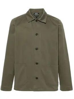A.P.C.: Рубашка цвета хаки 