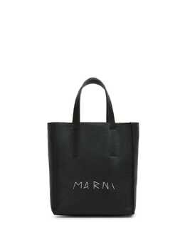 Marni: Чёрная сумка-шоппер  Museo