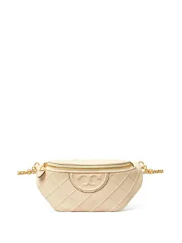 Tory Burch: Светлая поясная сумка  Fleming