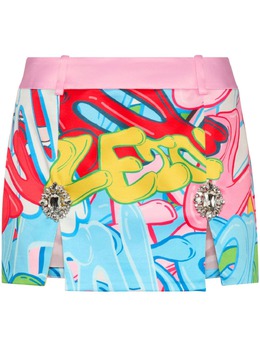 Philipp Plein: Юбка  Graffiti со стразами