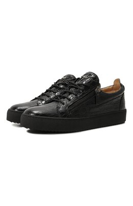 Giuseppe Zanotti Design: Серебристые кеды 