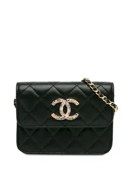 CHANEL Pre-Owned: Чёрный клатч 