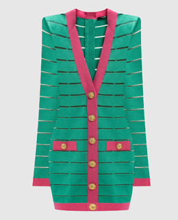 Balmain: Зелёное платье 