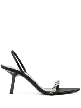 Saint Laurent: Чёрные сандалии 