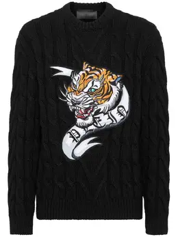 Philipp Plein: Свитер  Tiger из шерсти
