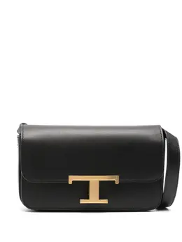 Tod's: Чёрная сумка через плечо  T Timeless