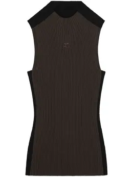 Courrèges: Коричневая майка 