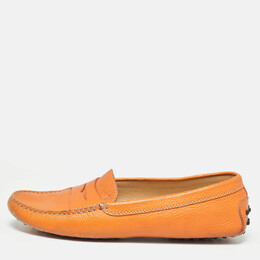 Tod's: Оранжевые мокасины 