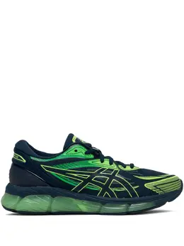 ASICS: Зелёные кроссовки  Gel