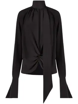 Nina Ricci: Блуза с бантом 