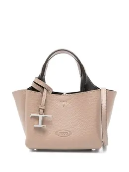 Tod's: Бежевая сумка-шоппер 