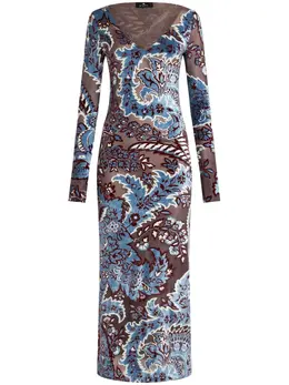 ETRO: Жаккардовое платье 