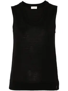 Saint Laurent: Майка из шерсти 