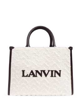 Lanvin: Бежевая сумка-шоппер  In&Out