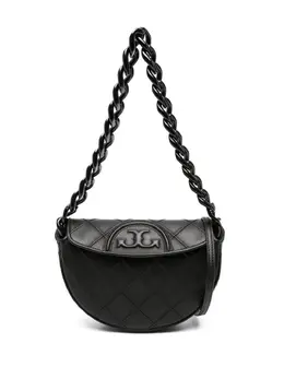 Tory Burch: Чёрная сумка-шоппер  Fleming