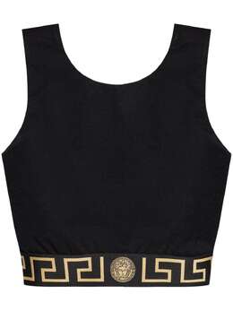 Versace: Чёрный бюстгальтер  Greca