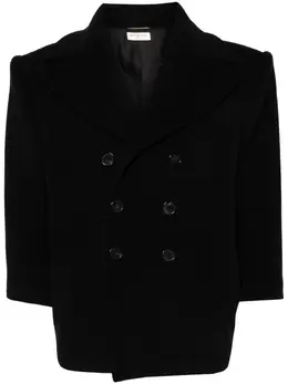 Saint Laurent: Двубортное пальто 