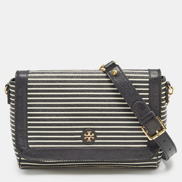 Tory Burch: Чёрная сумка через плечо 