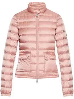 Moncler: Розовая куртка 