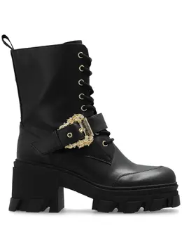 Versace Jeans Couture: Чёрные ботинки 