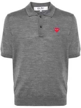 Comme Des Garçons Play: Поло  Heart из шерсти