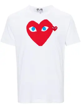 Comme Des Garçons Play: Белая футболка  Heart