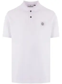 Stone Island: Белое поло 