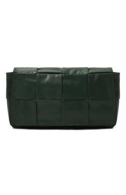 Bottega Veneta: Тёмная поясная сумка  Cassette